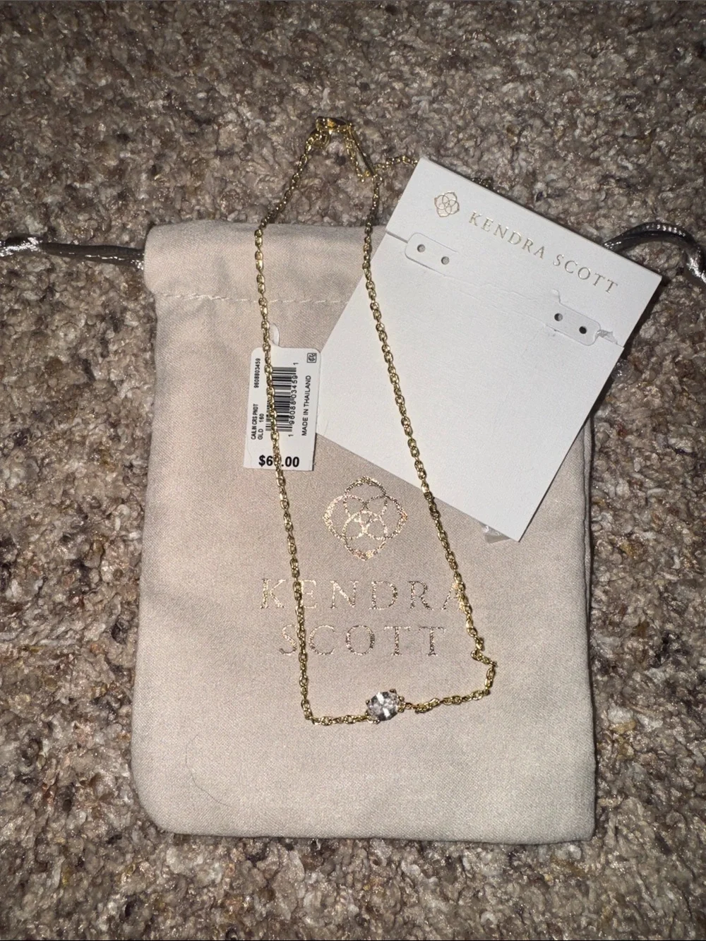 Kendra Scott Gold Chain Necklace with Clear Stone Accent